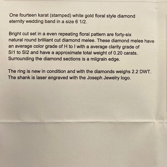 White gold floral band - Picture 6 of 7